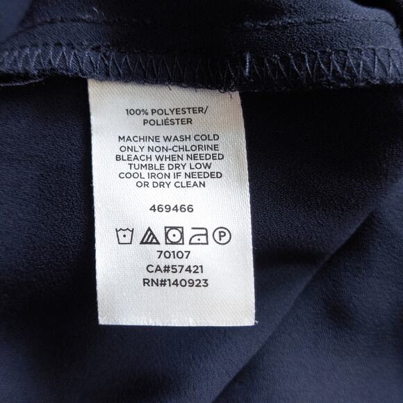 LOFT Navy Mesh Trim Tank Top SP Minimalist Capsule Wardrobe - Picture 6 of 6